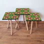 Hanah Home Set klub stocica 3Shp142, 3 komada, Šarena