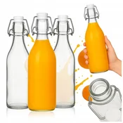 B.U. Komplet - 5 x okrogla steklenica s sponko - 1000 ml