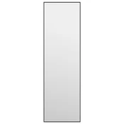 Vidaxl Ogledalo za vrata črno 30x100 cm steklo in aluminij