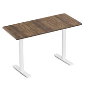 Podesivi radni stol IPOHOME STANDARD – Bijela – Rustikalno smeda – 160x80cm