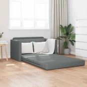 Krevet na razvlacenje 110cm Tamno siva tkanina