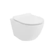 Mexen Lena WC školjka Rimless s počasi zapirajočim Slim sedežem, duroplast, bela sijoča - 30224000