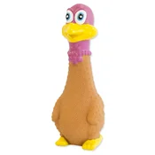 Dog Fantasy Igrača Latex kokoš kikirika mešanica barv 19 cm