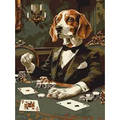 shumee Slikanje po številkah - Beagle za igre na srečo 30x40cm
