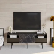 Hanah home TV Komoda Derin Crno-Mermer