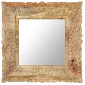 shumee vidaXL Ogledalo z okvirjem iz masivnega mangovega lesa 50 x 50 cm