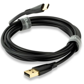 Kabel QED - Connect QE8184, USB-C/USB-A, 0.75m, crni