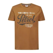 Petrol Industries Majica Classic konjak / črna / bela
