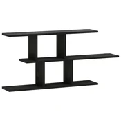 vidaXL Stenska polica Črni hrast 100 x 17 x 45,5 cm Inženirski les