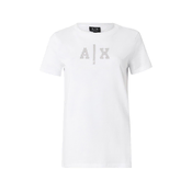 ARMANI EXCHANGE Majica srebrna/transparentna/bela
