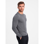 Ombre Classic mens sweater with round neckline - green