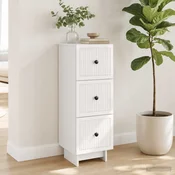 Predalna omara Bela visok sijaj 33 x 34,5 x 90 cm