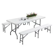 Prenosivi pivski sto sa klupama 181x70cm