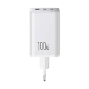 BASEUS ENERFILL FE11 mrežni punjac USB+2 Type-C podloška 100W, PD brzi punjac 3.0, BIJELA