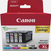 KOMPLET CANON PGI-1500XL MULTI CYAN, MAGENTA, RUMENA, ČRNA MAXIFY MB2050/MB2350/MB2150/MB2750/MB2155