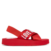 Sandali LOVE MOSCHINO JA16214G0MIX5500 Rdeča