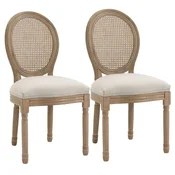 Homestar Set jedilnih stolov 49x56x96 cm kremno bela
