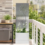 Privatnost u vrtu Srebrna 50 x 150 cm Nehrdajuci celik