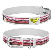 WAUDOG Usnjena ovratnica Wonderwoman DC COMICS bela, Bela 20-28 cm, širina: 12 mm