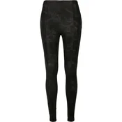 Womens washed trousers made of artificial leather black