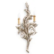 Casa Padrino luxury baroque double wall lamp antique silver 32 x 16 x H. 66 cm - Magnificent baroque style wall lamp - Baroque lights - Luxury quality - Made in Italy