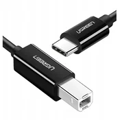 Ugreen US241 USB-C 2.0 - USB-B kabel 1 m - črne barve