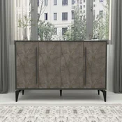 Hanah Home komoda Majoir, 140 cm, mermer Gordion / antracit
