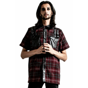 Moška srajca KILLSTAR - Daze Gumb navzgor - KRVNI TARTAN - KSRA003984