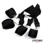 KOMPLET ZA VEZANJE Latetobed BDSM Line Plush Cuff