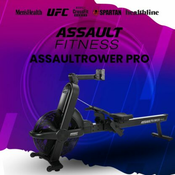 Assault Fitness AssaultRower Pro – veslaška naprava na zračni upor – napredni veslač za popoln trening doma | učinkovitost in vzdržljivost v enem
