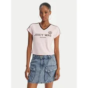 Juicy Couture Majica Juicy Wag JCWCT126319 Roza Slim Fit