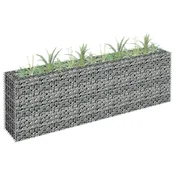 Gabionska sadilica od pocincanog celika 180 x 30 x 60 cm