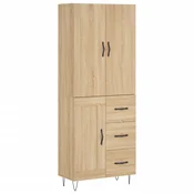 Greatstore Visoka komoda sonoma hrast 69,5x34x180 cm inženirski les