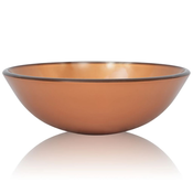 MAISON CHIC Umivalnik - Kopalna umivalnik - Lavabo iz Kaljenega Stekla 42 cm Rjave Barve, (21684970)