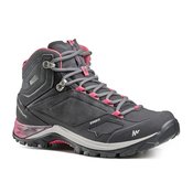 Cipele za planinarenje MH500 MID vodootporne ženske ružičasto-sive