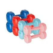 REBEL ACTIVE Set bucica sa gumenom oblogom, ukupno 20 kg 2x1kg + 2x2kg + 2x3kg + 2x4kg RBA-2310