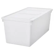 SOCKERBIT Kutija za odlaganje s poklopcem, bela, 38x76x30 cm