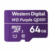 WD PURPLE microSD XC 64GB spominska kartica QD101 UHS-I Class 10