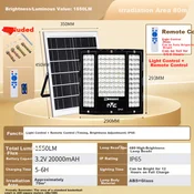 NVC Solarni reflektor, 1550lm
