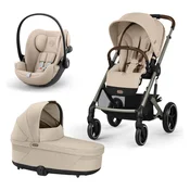 Cybex Voziček 3v1 Balios bundle S set almond beige