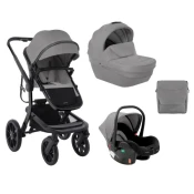 KikkaBoo Kolica Irene premium 3in1 set sa I-SIZE autosedištem i tvrdom korpom Light Grey (KKB11253)