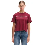 Cropp - Predimenzionirana majica s printom - mahagoni