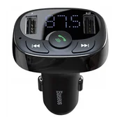 Bluetooth FM transmiter + auto punjac 3.4A Baseus - mikrofon / 2xUSB / MicroSD crni P/N: CCTM-01