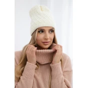 marka niezdefiniowana Cap with fleece Kratka K204 ecru