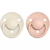 BIBS De Lux Natural Rubber 1 duda Ivory/Blush 2 kos