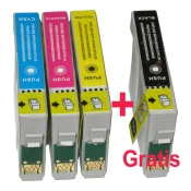 Komplet FENIX RE-T0711~714 ( C + M + Y+ Bk) (3+1gratis) kartuše za Epson Stylus D92, D120, DX4400, DX4450, DX7450, DX8400, DX8450, SX105, SX205, SX405, 13ml po barvi, veliko polnenje - 120% več črnila po barvi