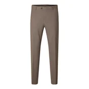 SELECTED HOMME Hlače na rob SLHSLIM-THEO temno rjava