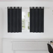 Zatemnitvene zavese 2 kos Črna 140 x 140 cm Žamet