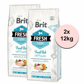 Brit Fresh Fish with Pumpkin Adult Large 2x12 kg