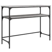 Vidaxl Konzolna mizica siva sonoma 100x35,5x75 cm inženirski les